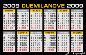 calendario-2009-vettoriale